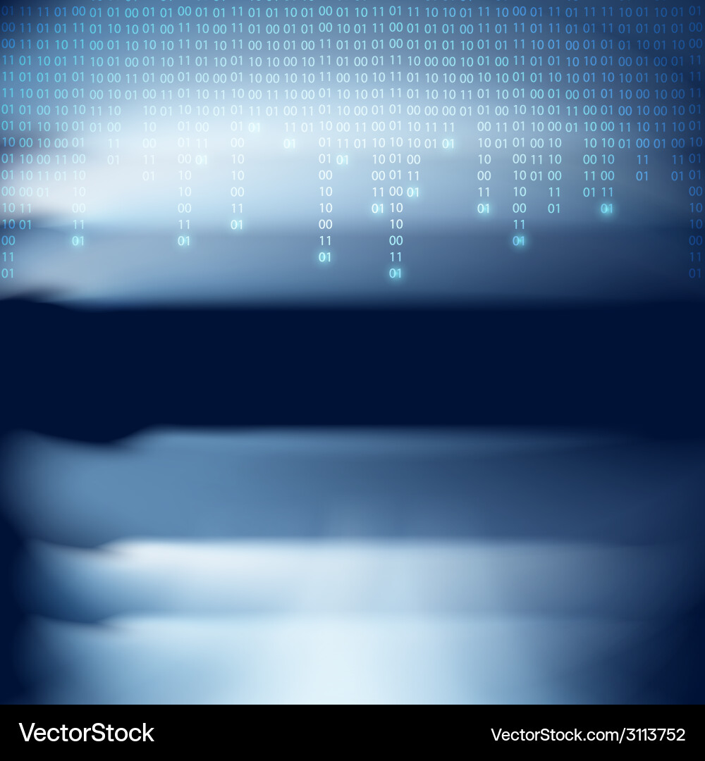 Stream of binary code vector image
