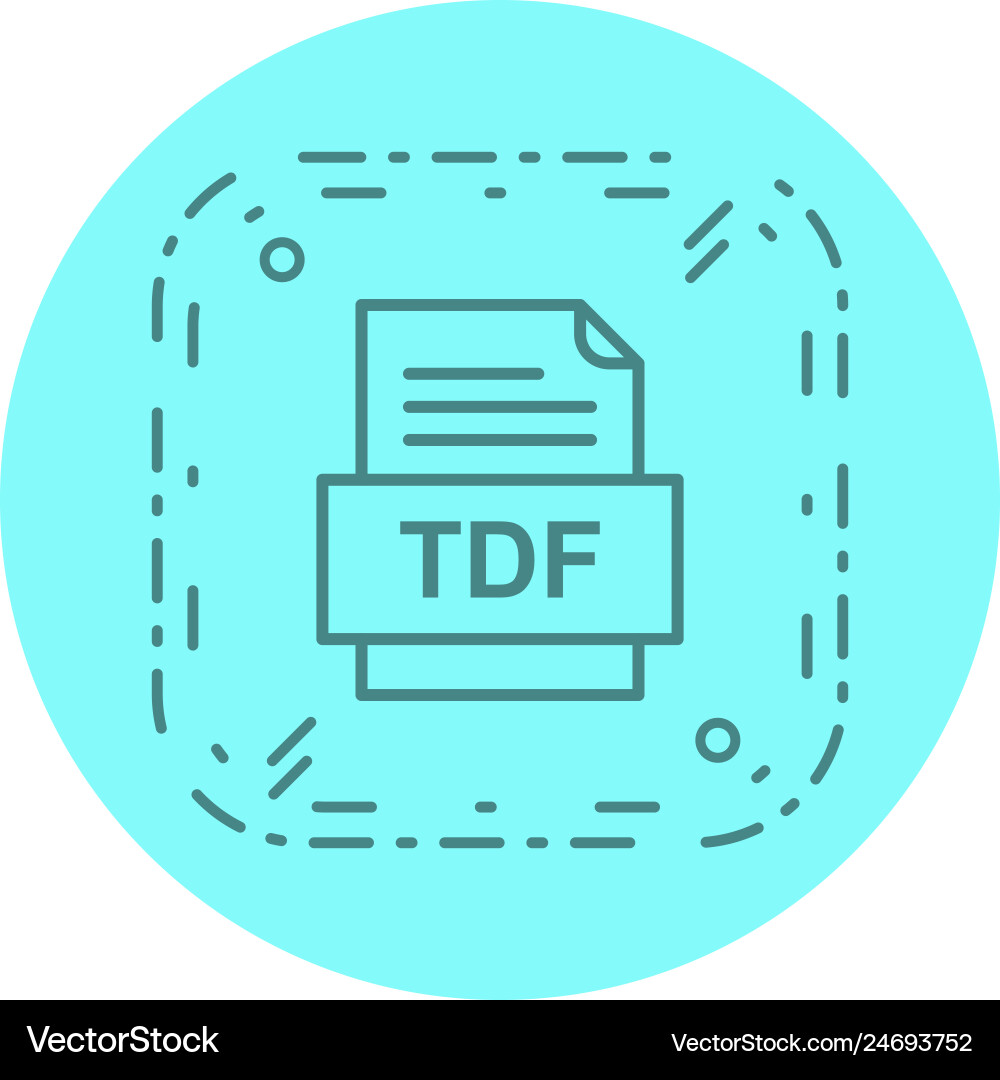 Tdf file document icon Vector Image