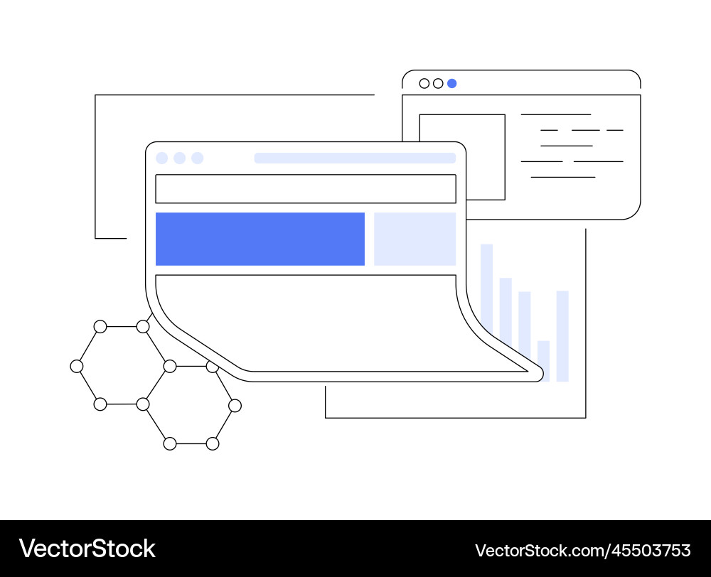 Bendable device technology abstract concept Bendable device technology abstract concept vector image
