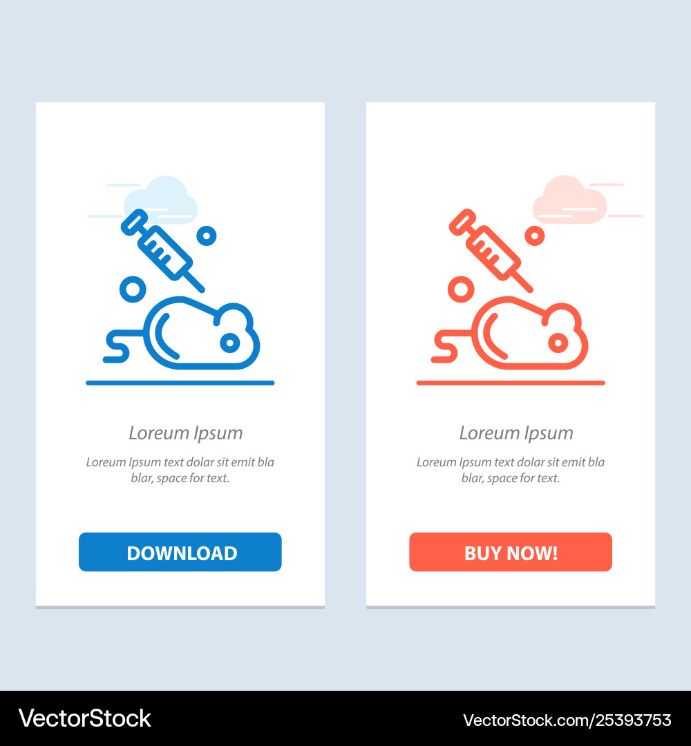 Experiment laboratory mouse science blue and red Experiment laboratory mouse science blue and red Vector Image