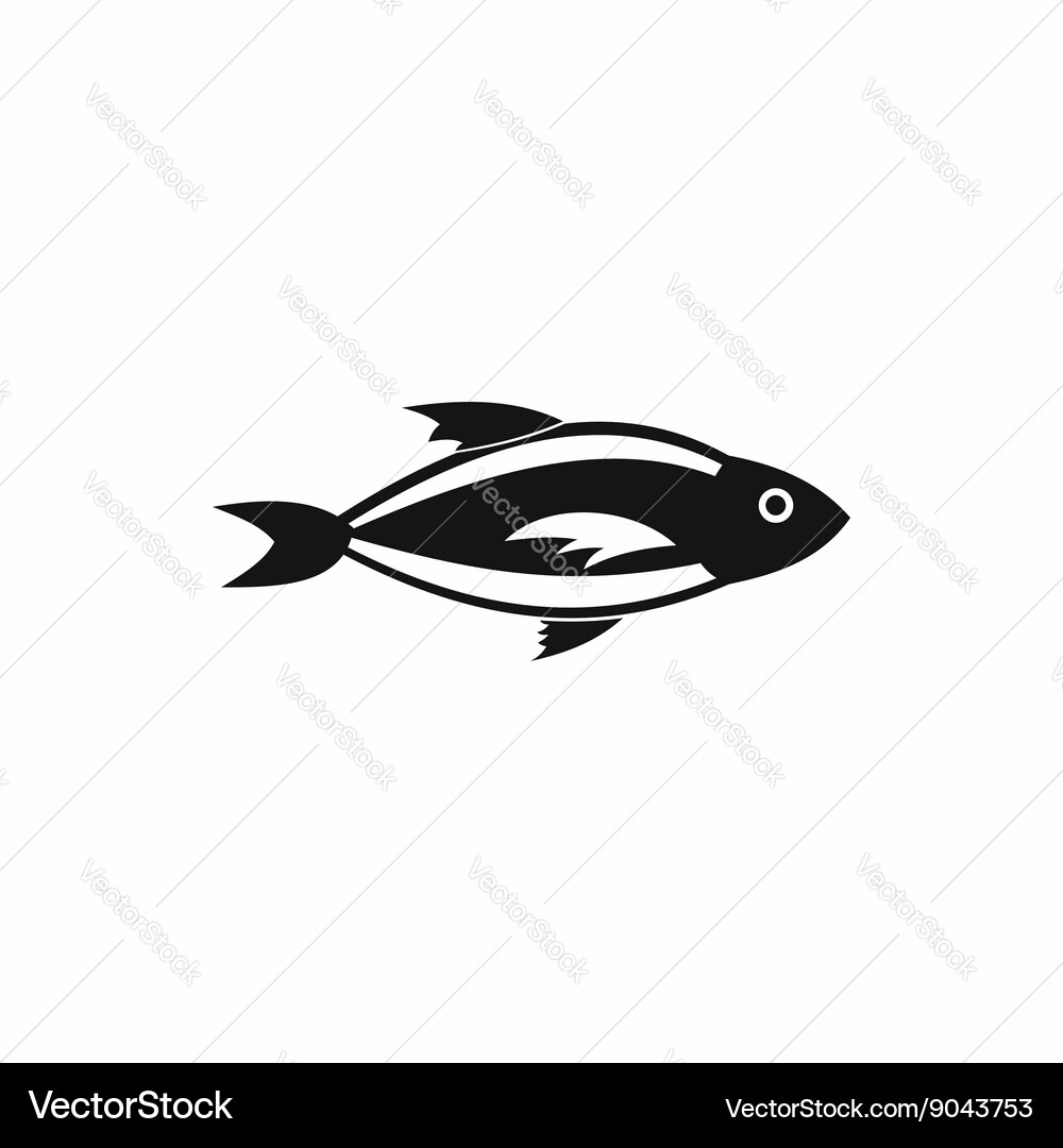 Fish icon in simple style vector image