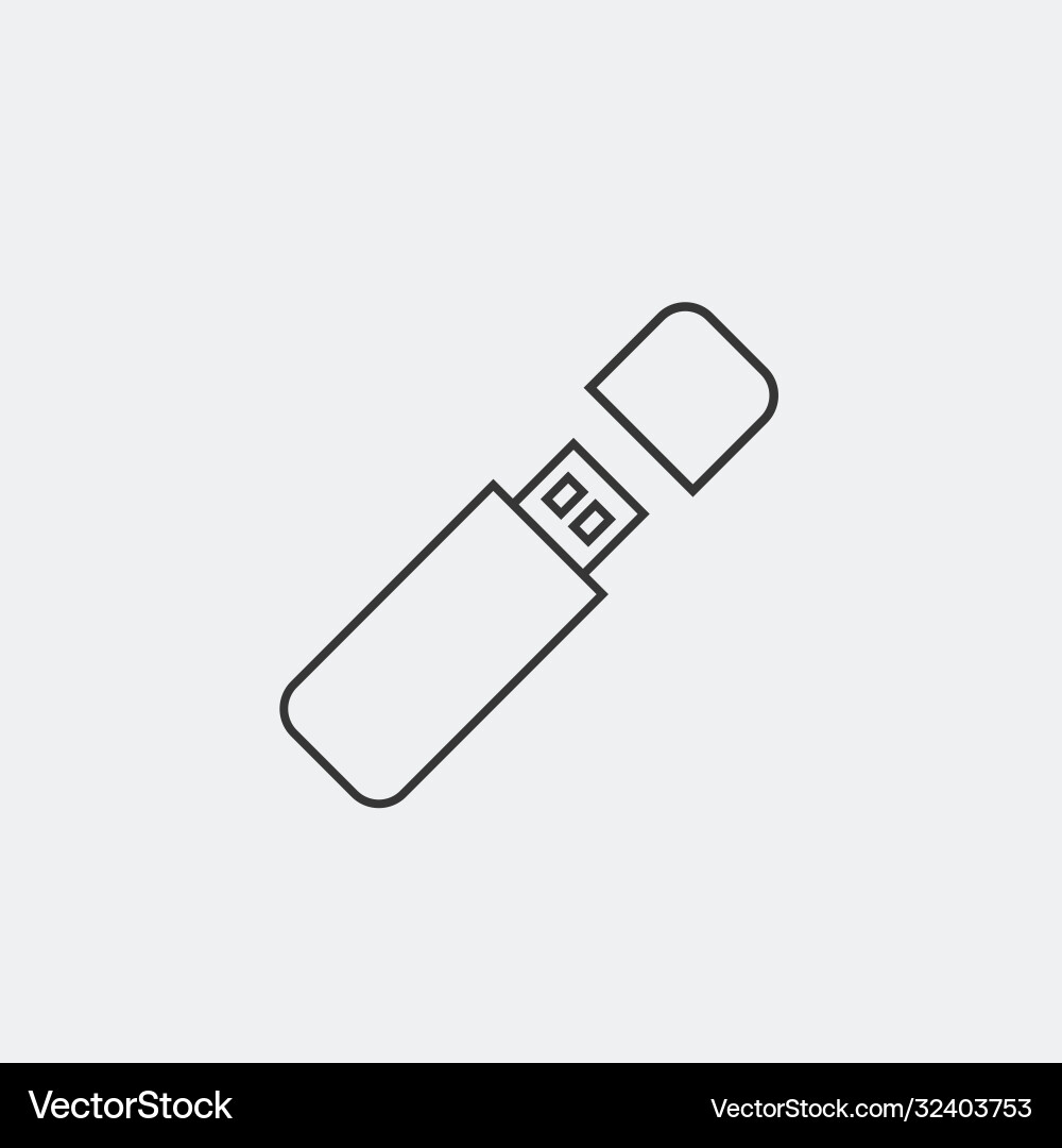 Flash drive icon storage device Flash drive icon storage device vector image