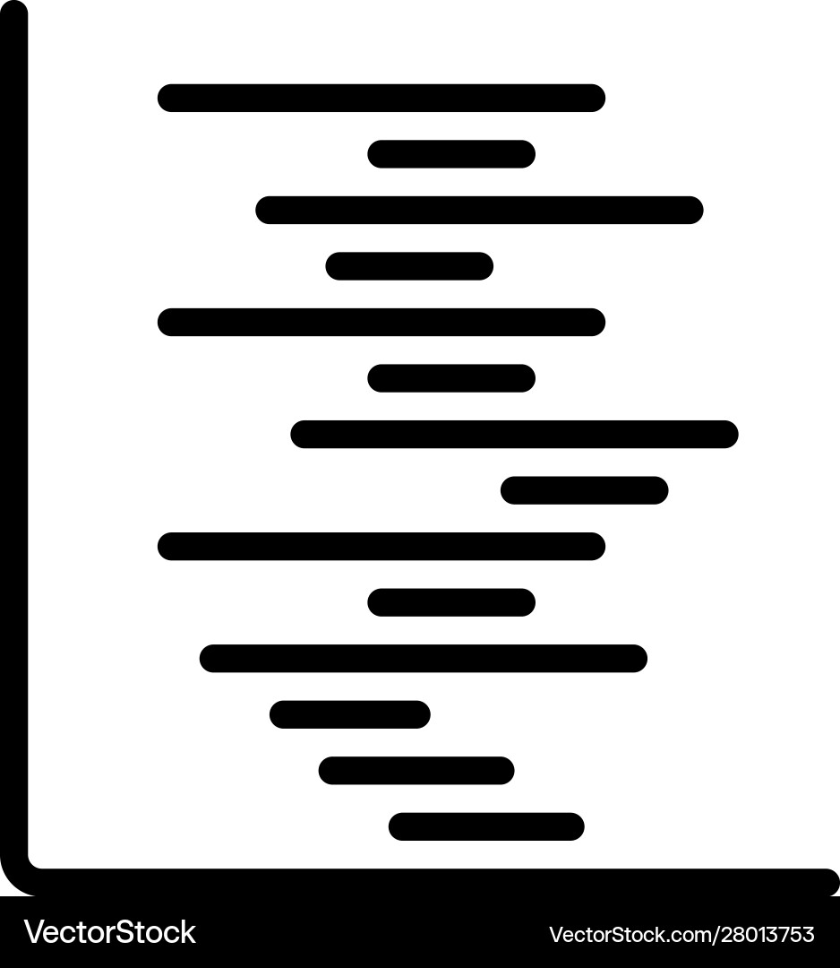 Gantt Chart Icon Vektorbild