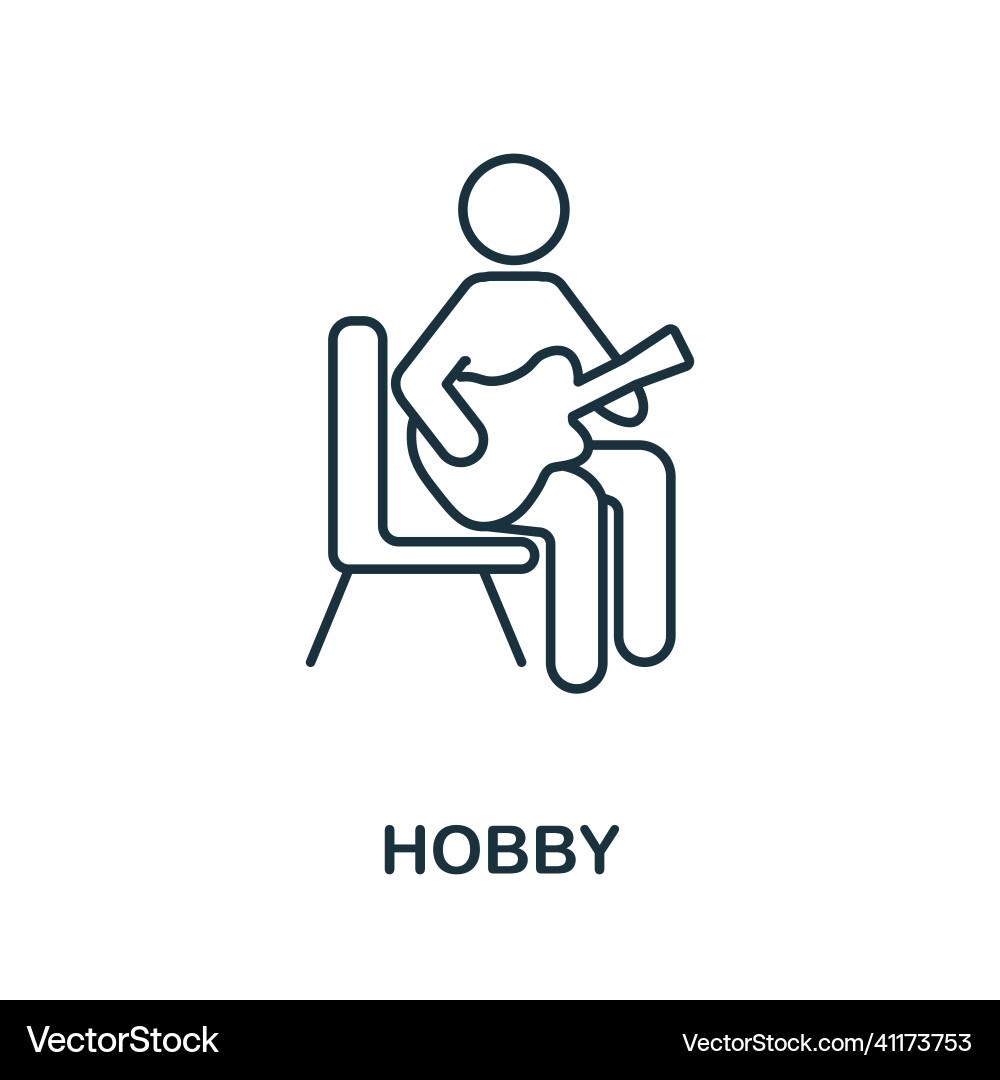 Hobby icon line element from home rest collection Hobby icon line element from home rest collection Vector Image