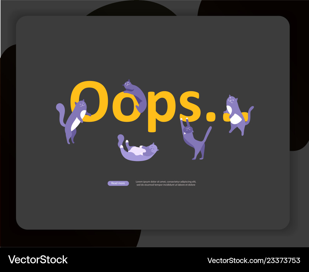 Landing page templates error Landing page templates error Vector Image
