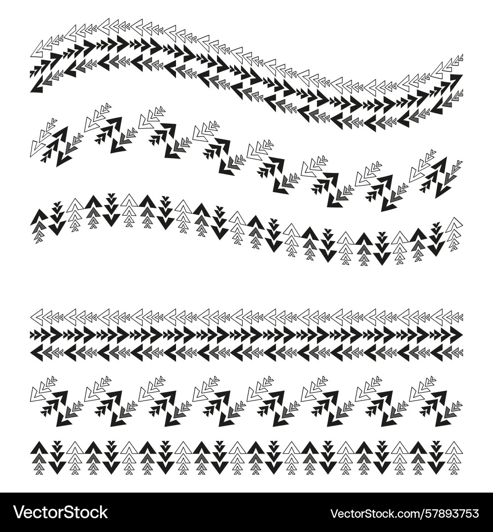 Wavy line patterns abstract border decorative Wavy line patterns abstract border decorative Vector Image