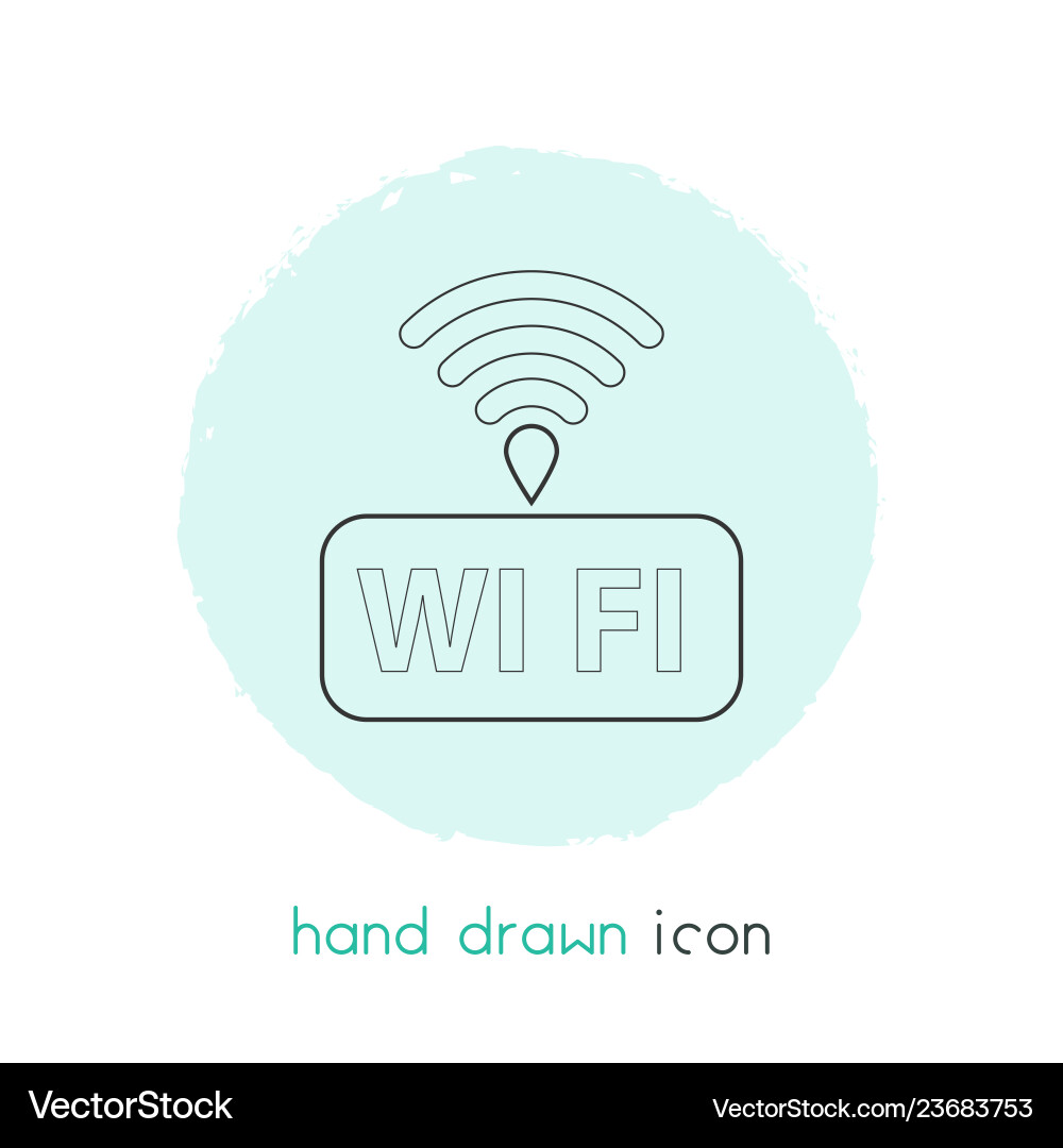 Wifi icon line element Wifi icon line element vector image