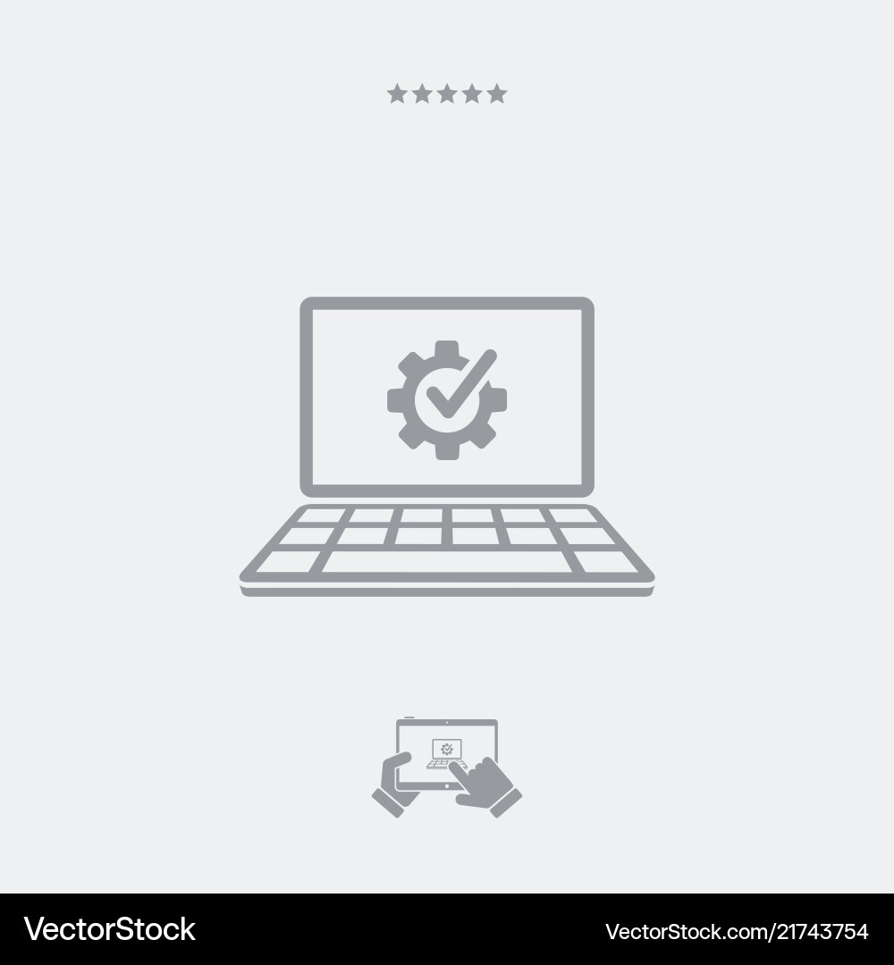 Checking computer performance icon vector image