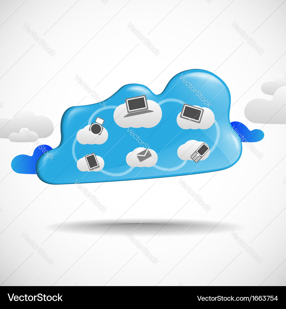 Cloud computing concept Vector Image