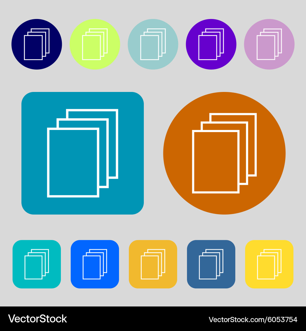 Copy file sign icon duplicate document symbol 12 vector image
