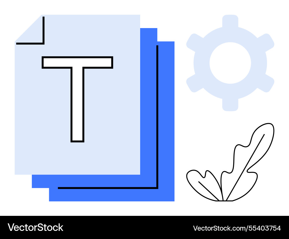 Document management concept featuring text file Document management concept featuring text file vector image
