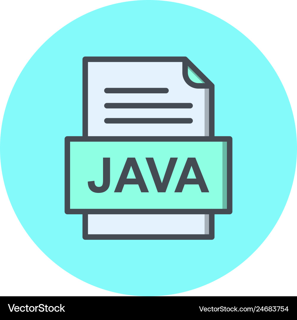 Java file document icon vector image