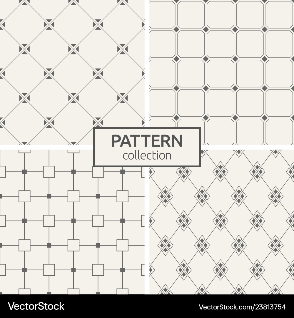 Set of four seamless patterns Set of four seamless patterns vector image