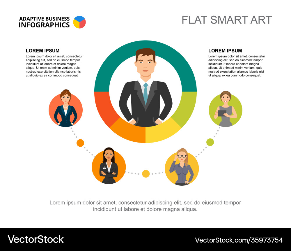 Two options workflow process chart template vector image