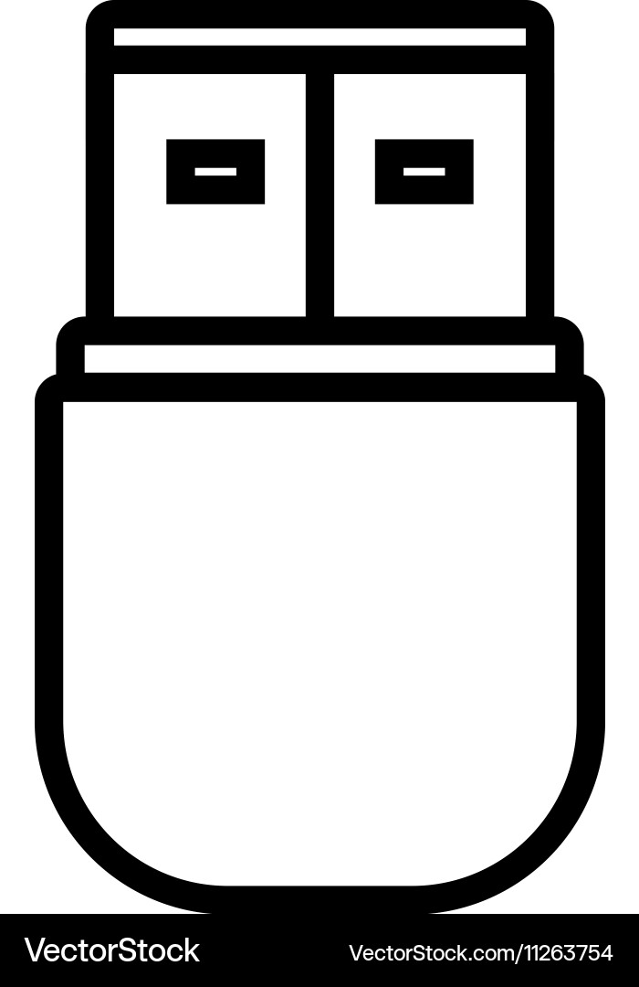 Usb memory storage isolated icon vector image