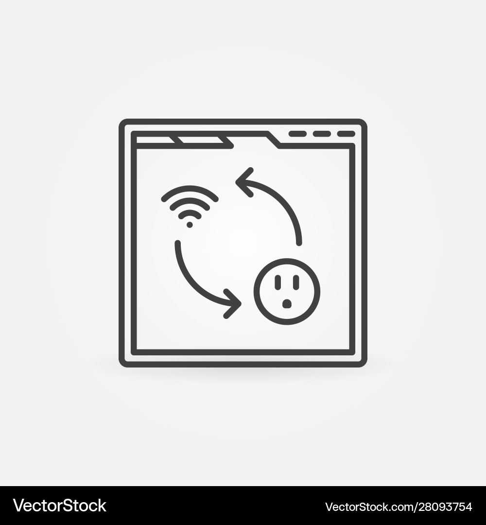 Web page with us wifi smart socket app Web page with us wifi smart socket app vector image