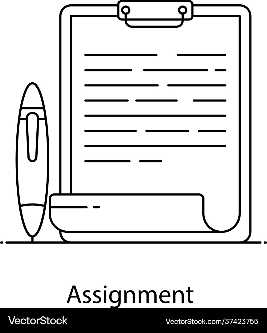 Assignment Vector Image
