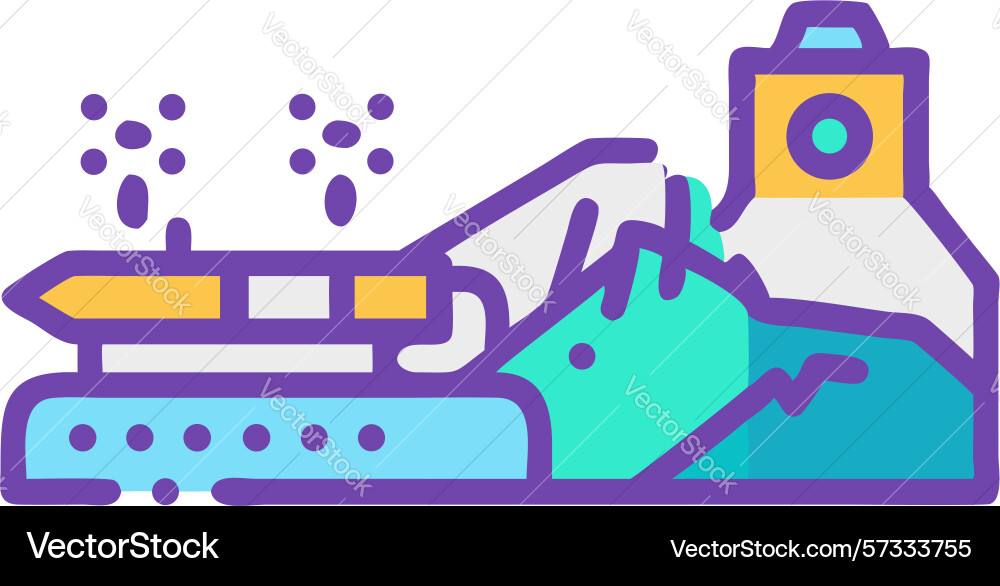 Automated production machine icon design vector image