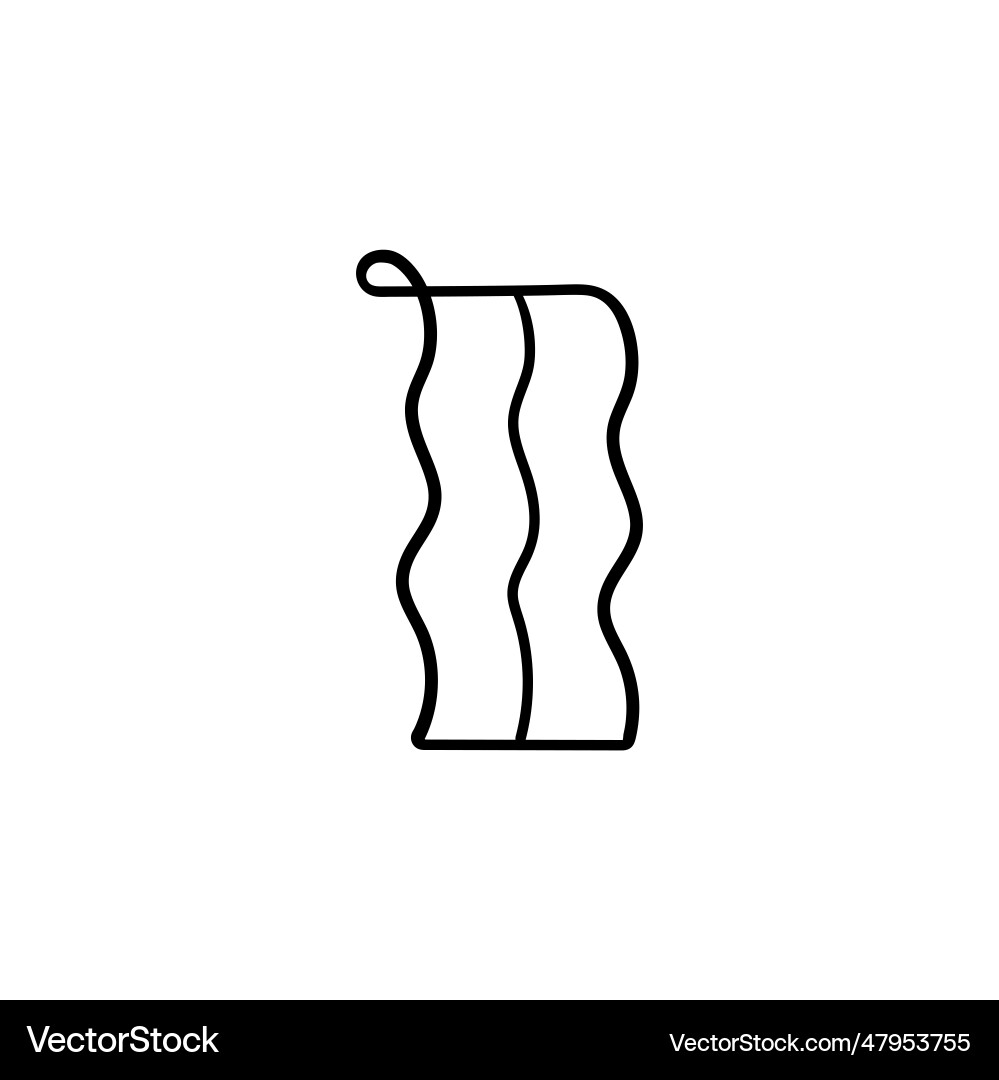Bacon line style icon design Vector Image