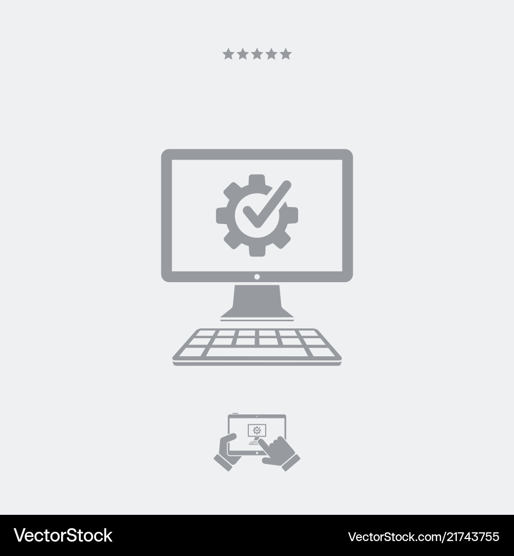 Checking computer performance icon Vector Image