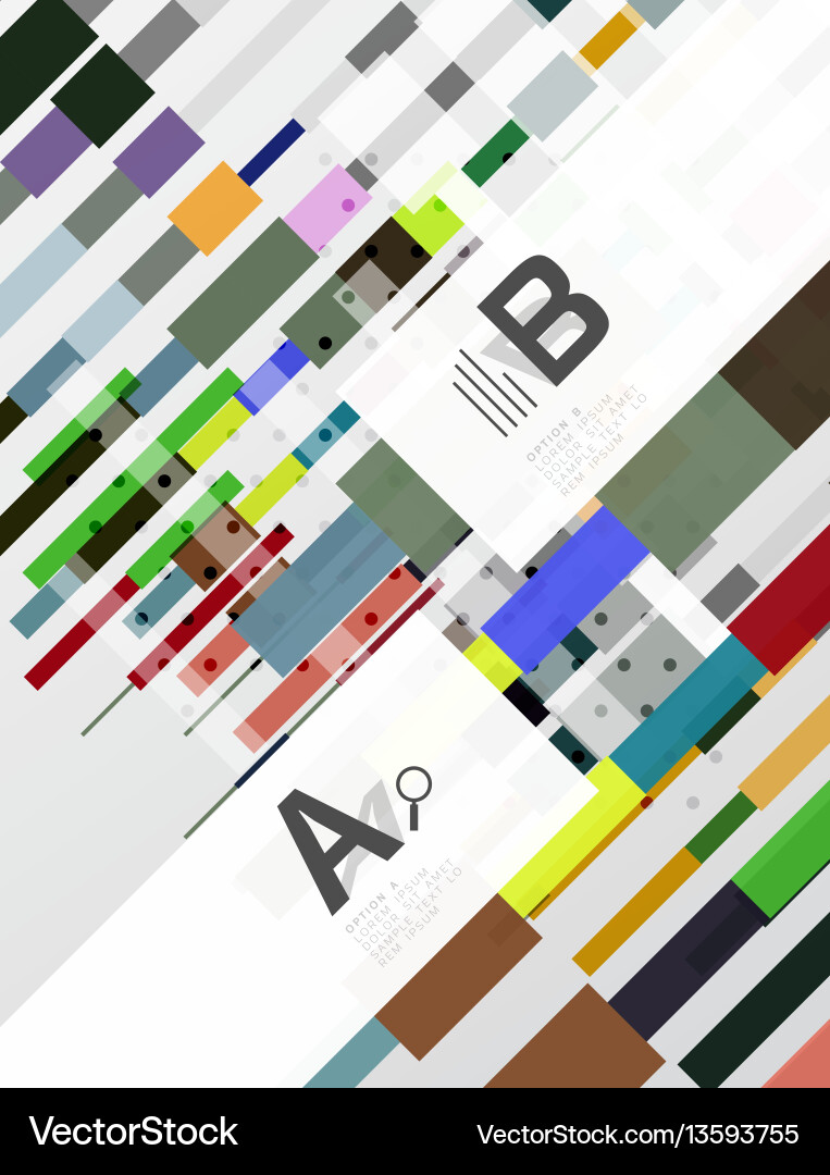 Colorful lines rectangles and stripes with option Colorful lines rectangles and stripes with option Vector Image