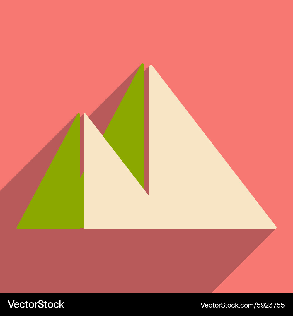 Flat with shadow icon and mobile application Vector Image