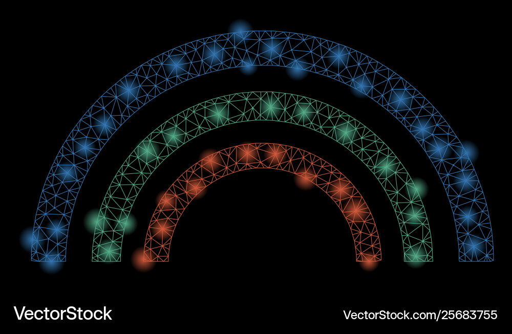 Gold square pattern color arc Vector Image