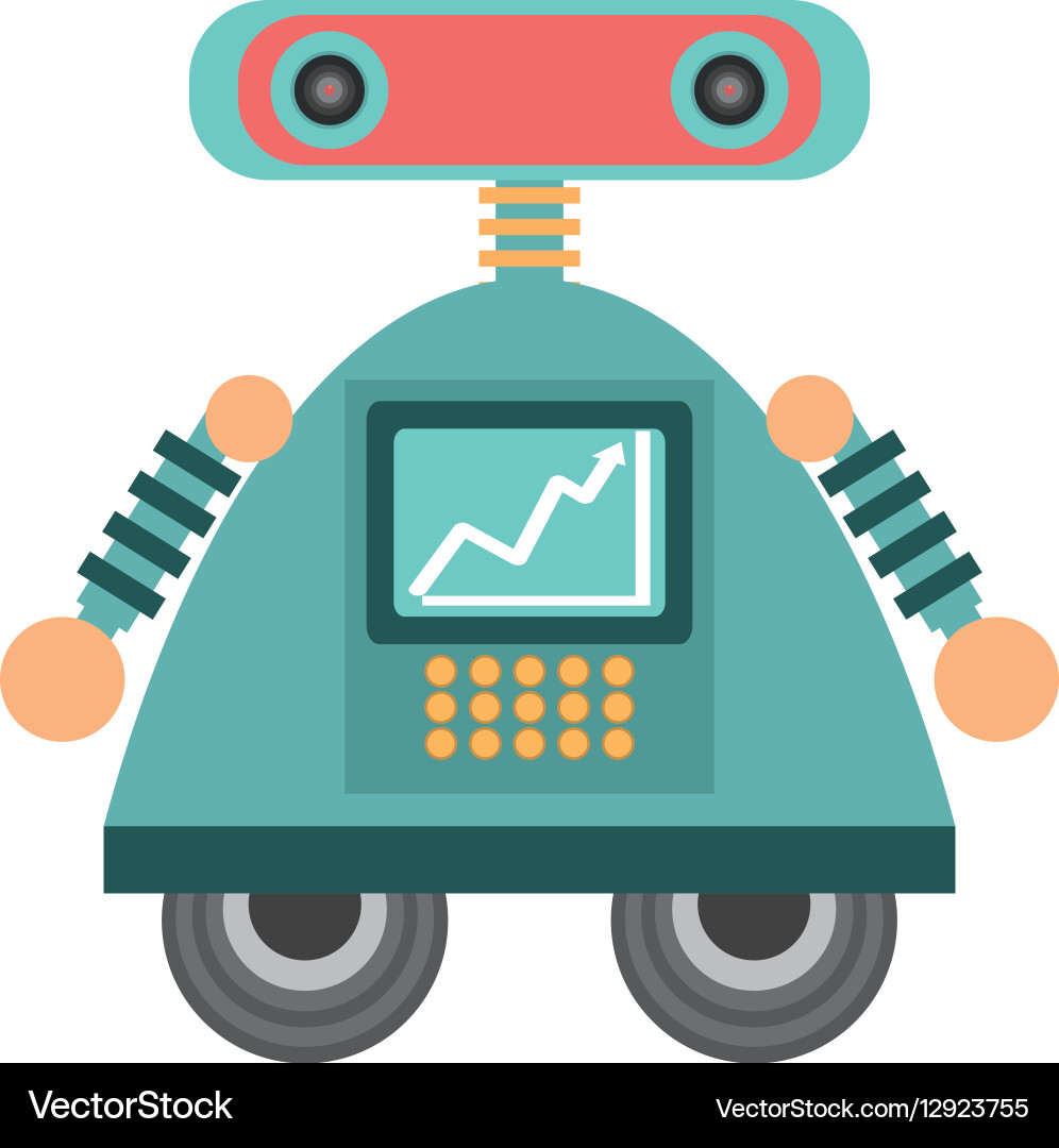 Robot android automation icon vector image