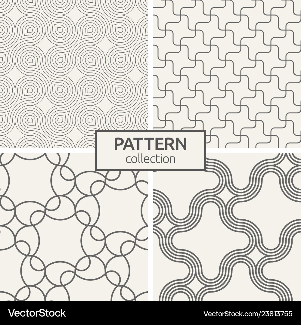 Set of four seamless patterns Set of four seamless patterns vector image