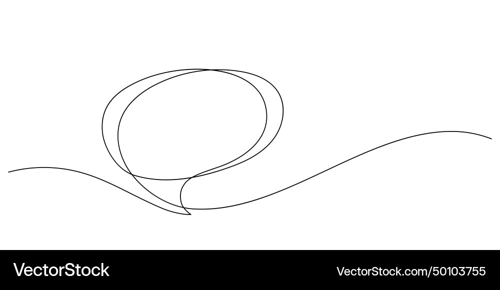 Speech bubble chatting message in one line Speech bubble chatting message in one line vector image