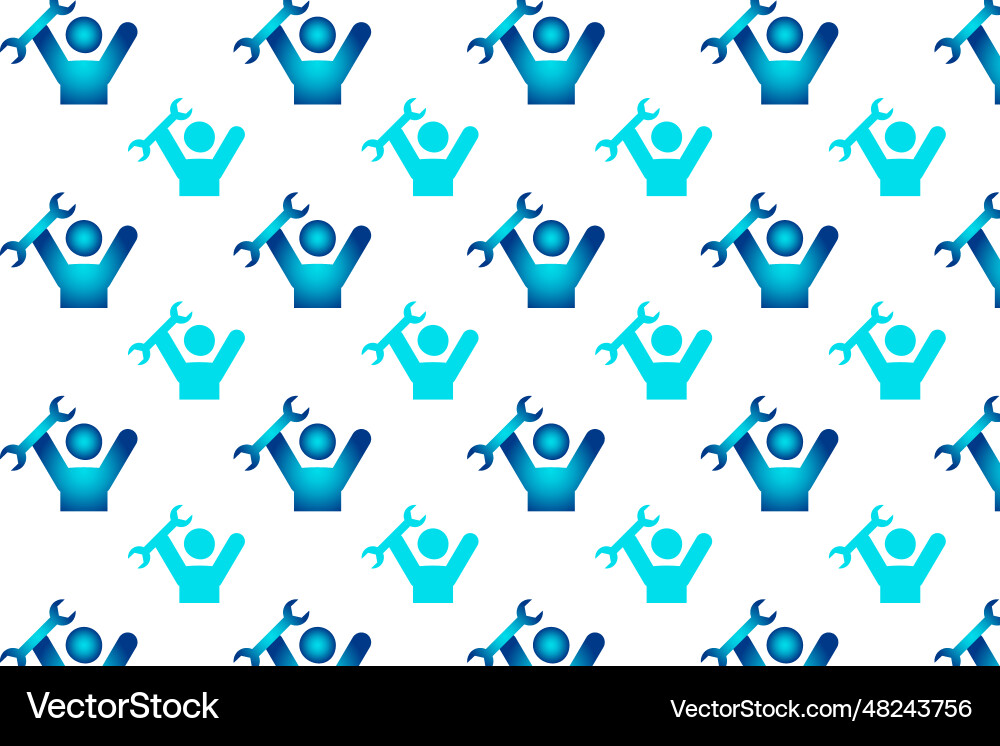 Abstract mechanic man pattern background Abstract mechanic man pattern background Vector Image