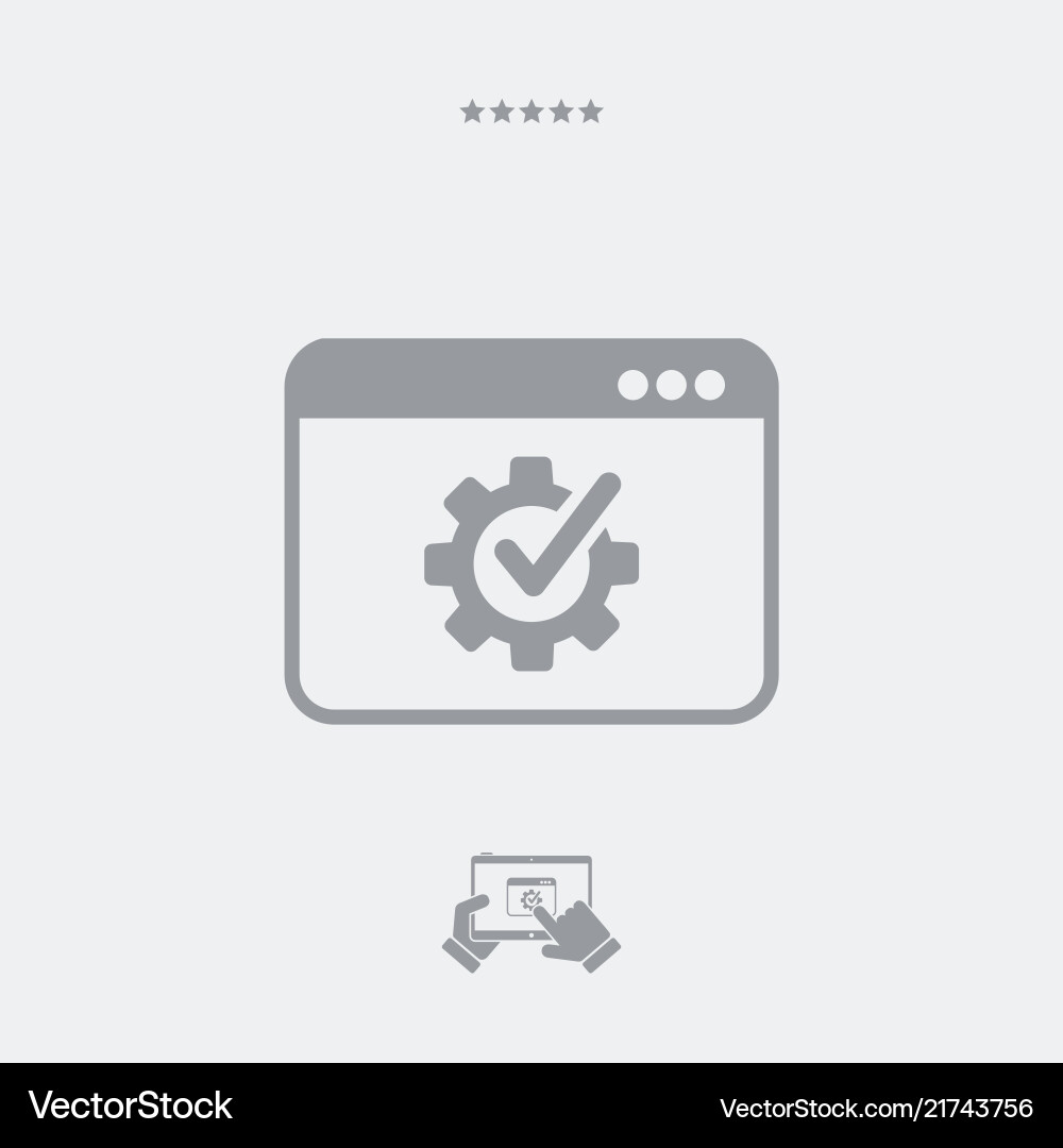 Checking computer performance icon Checking computer performance icon Vector Image