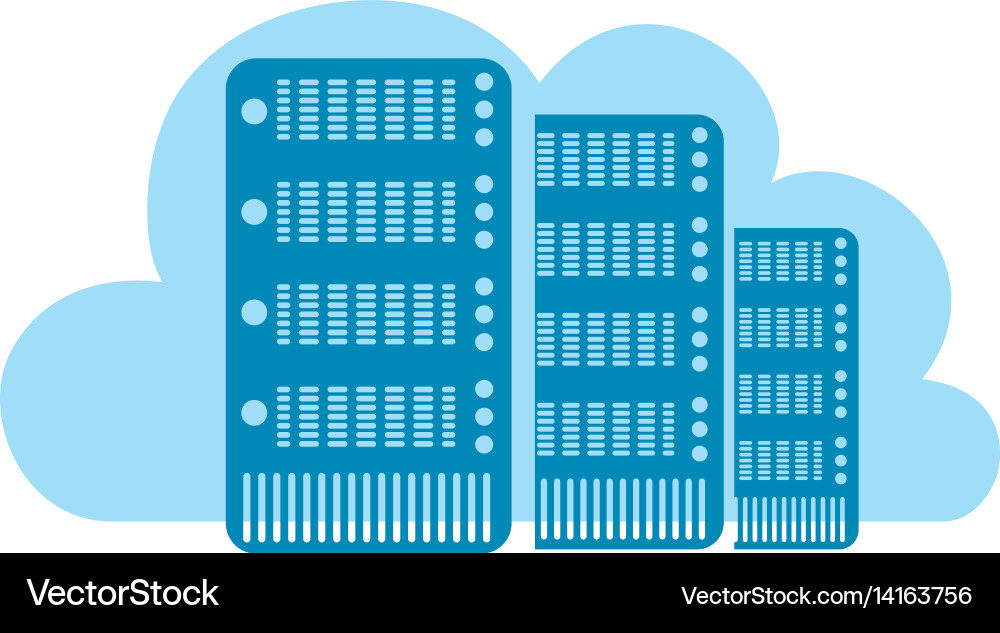 Cloud computing technology vector image