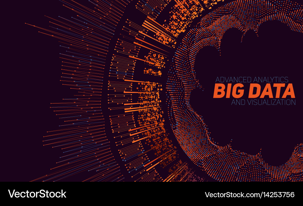 Data Network Futuristic Abstract vector image