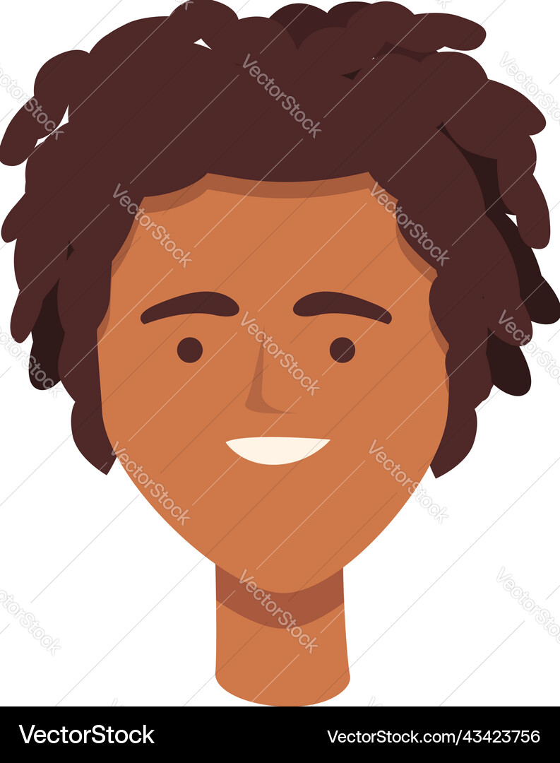Fashion african hair icon cartoon rasta Fashion african hair icon cartoon rasta vector image
