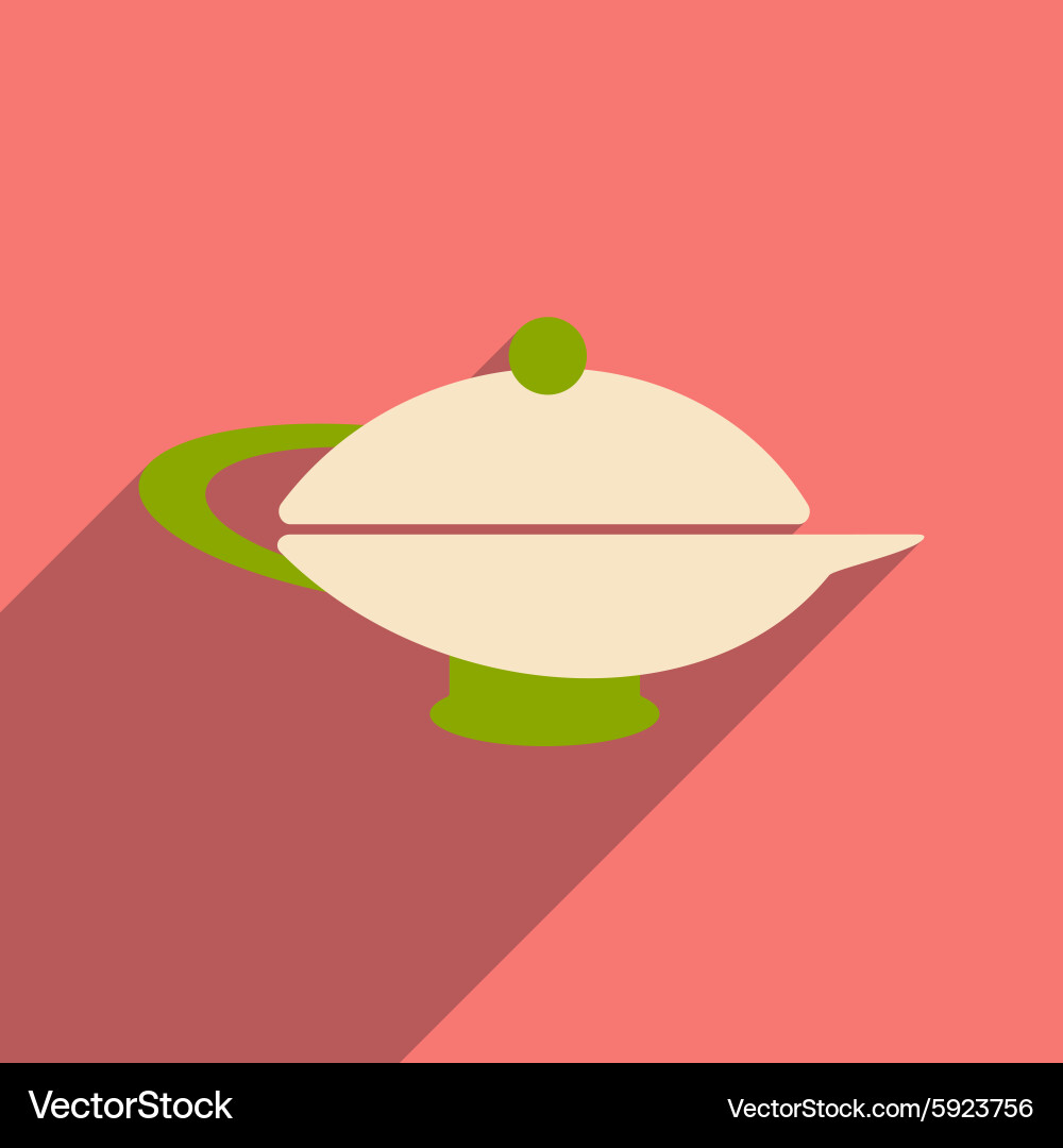 Flat with shadow icon and mobile application Vector Image
