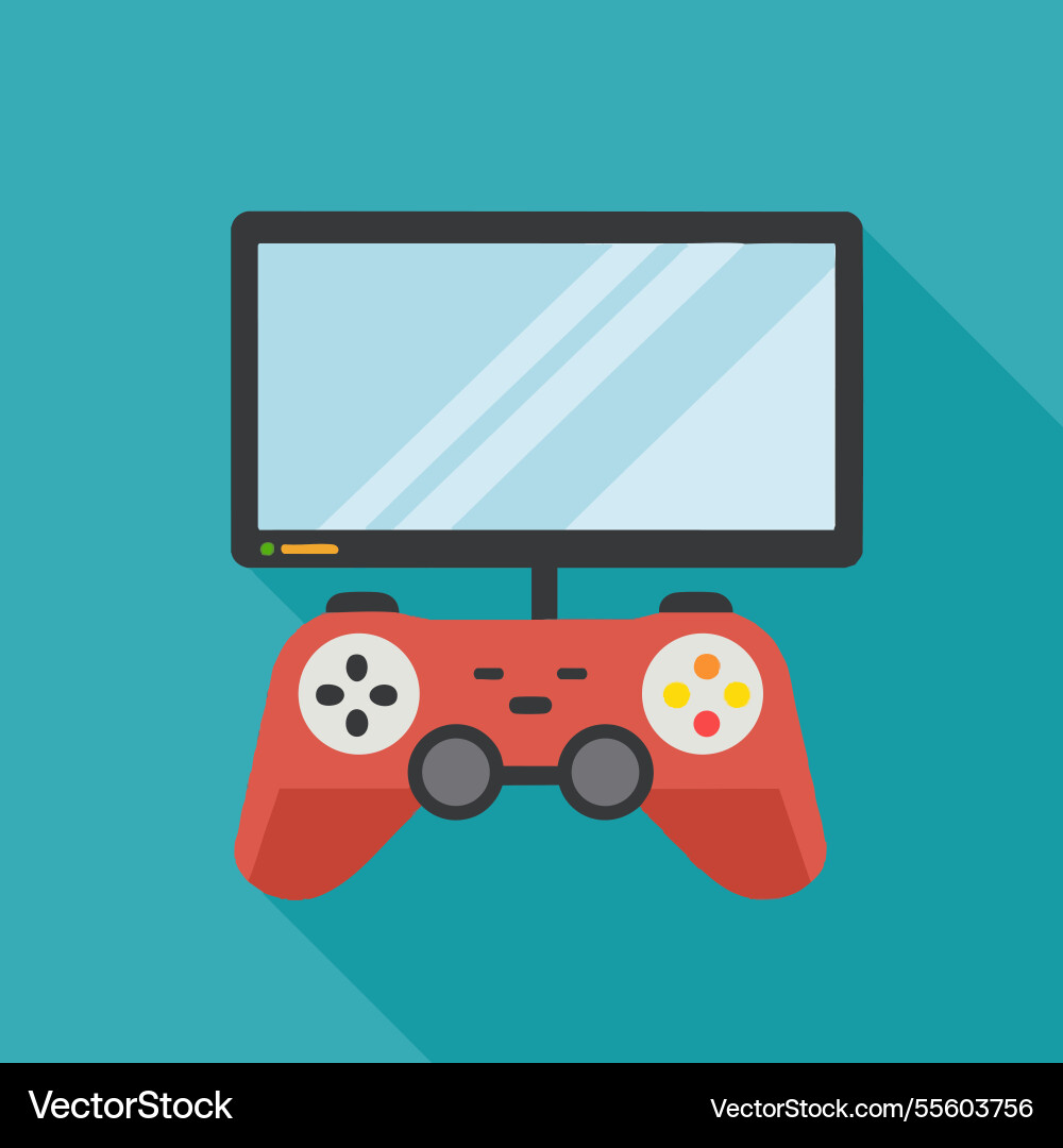 Game controller with screen Game controller with screen Vector Image