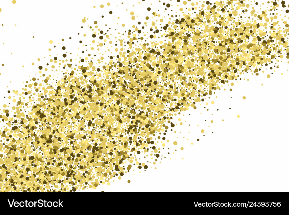 Gold glitter texture isolated on white amber Gold glitter texture isolated on white amber Vector Image