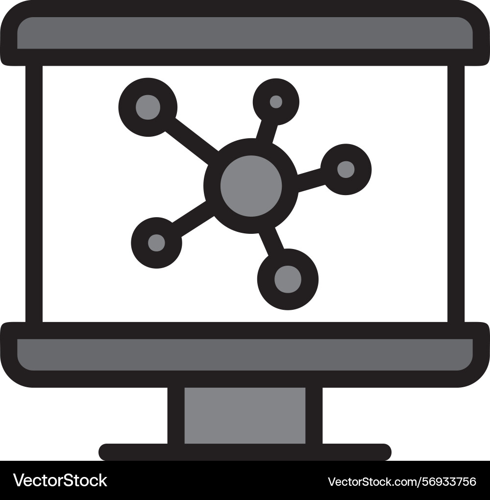 Networking line filled style icon design vector image