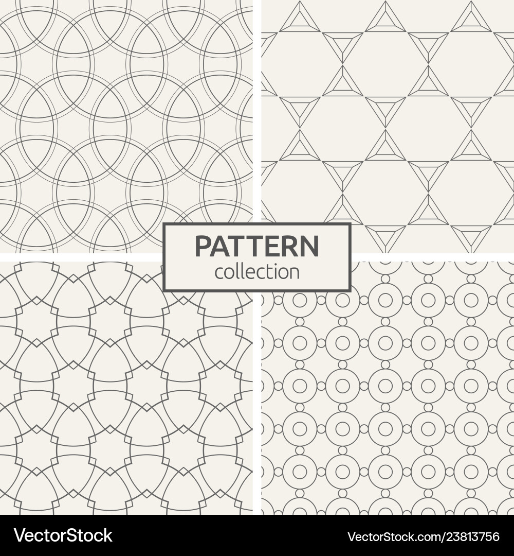 Set of four seamless patterns Set of four seamless patterns vector image