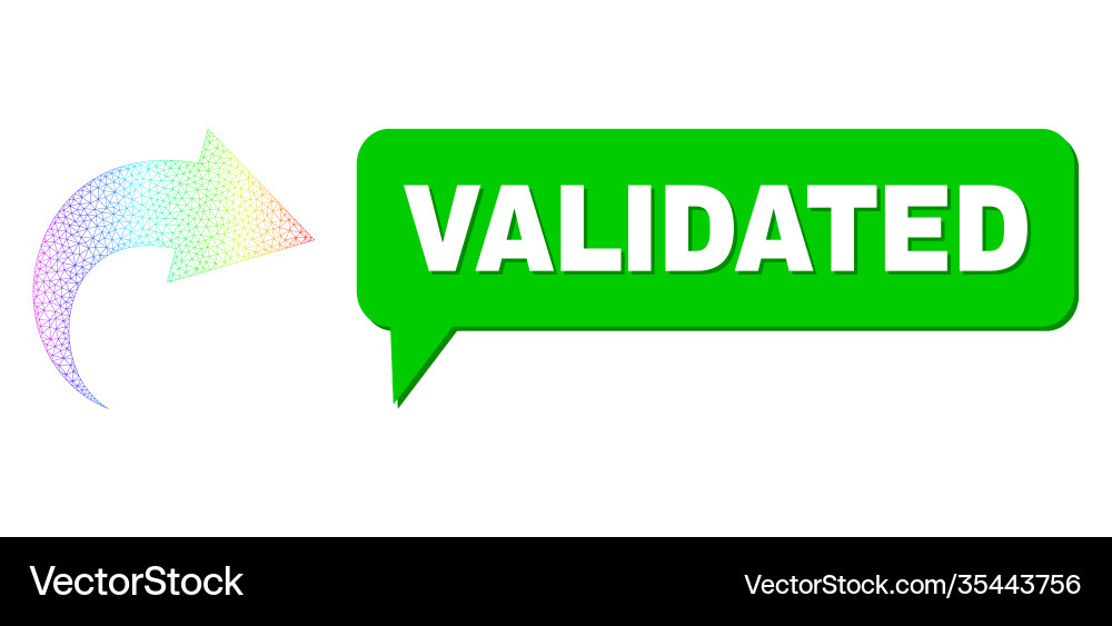 Spectral net gradient redo icon and validated chat Spectral net gradient redo icon and validated chat vector image