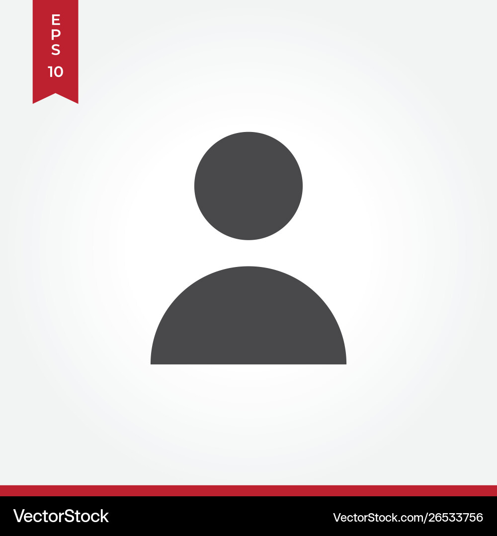 User icon in modern style for web site and mobile User icon in modern style for web site and mobile Vector Image