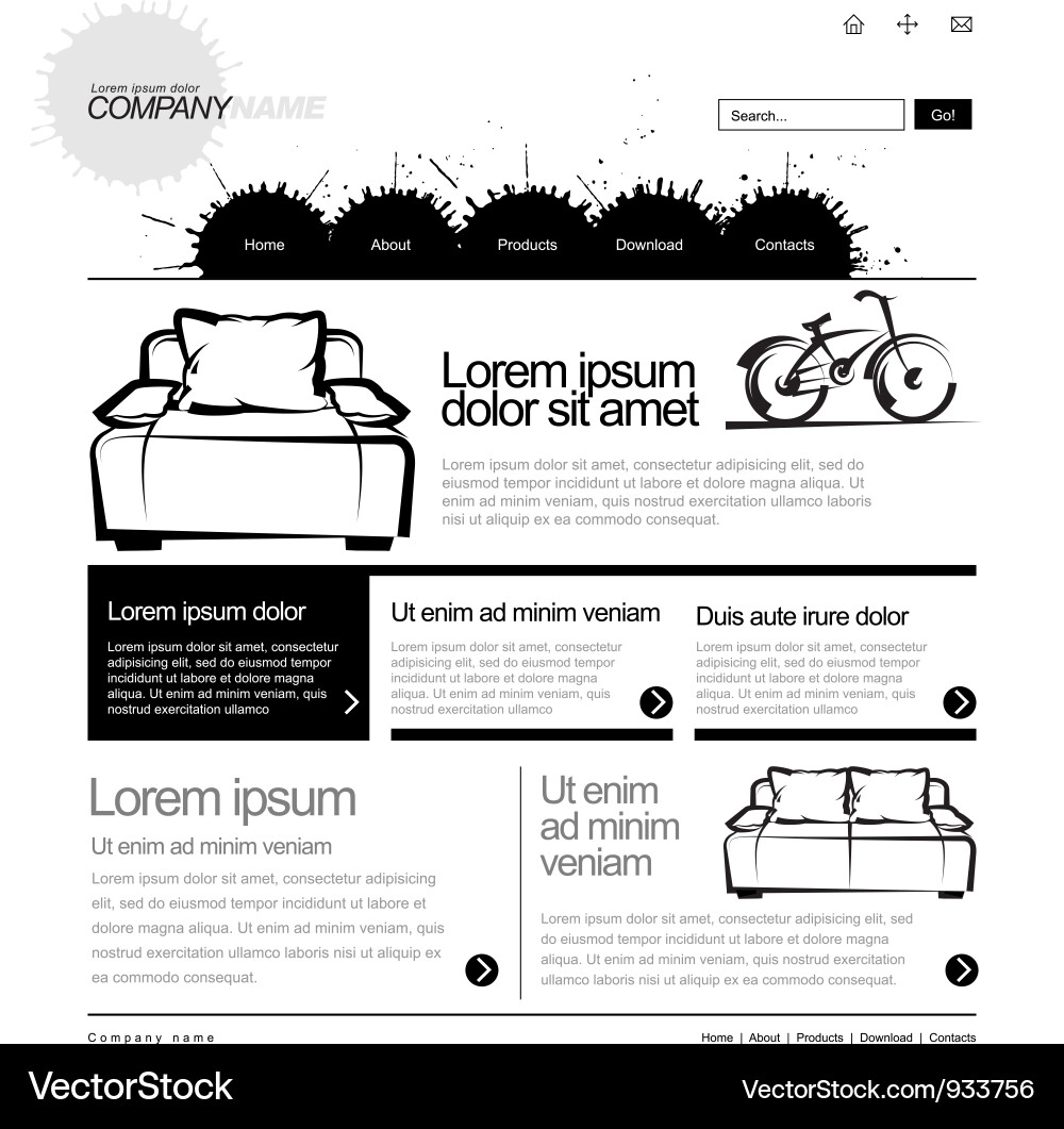 Web Ui Elemente Vektorbild