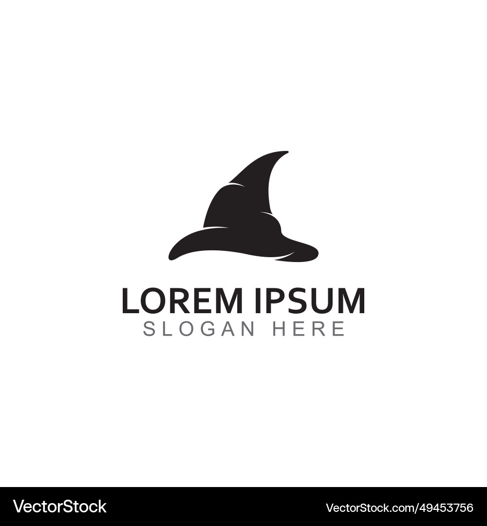 Wizard cap logo by using design concept template Vector Image
