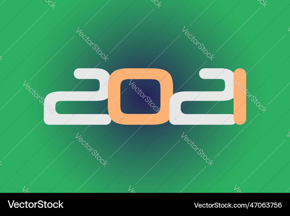 Year 2021 numeric typography text design Year 2021 numeric typography text design vector image