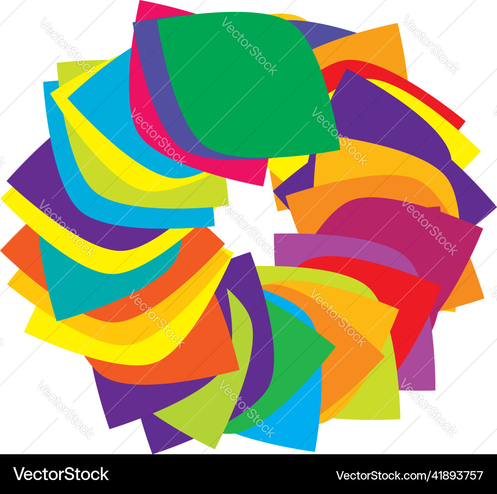 Abstract random geometric circular radial element Abstract random geometric circular radial element Vector Image