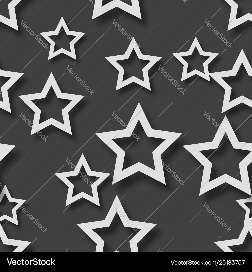 Abstract seamless pattern stars with shadows Abstract seamless pattern stars with shadows Vector Image