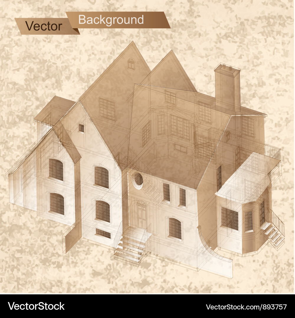 Architectural Blueprint Background Royalty Free Vector Image
