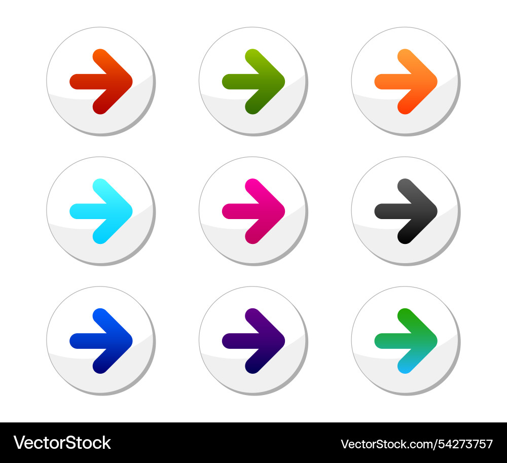 Arrow icon set and cursor direction symbols Vector Image