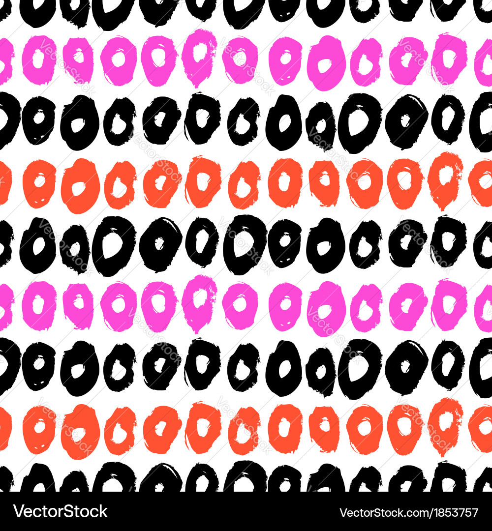 Doughnut Pattern - Retro Circles vector image